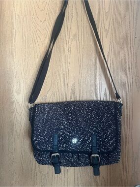 Talbots classic fall black white bag